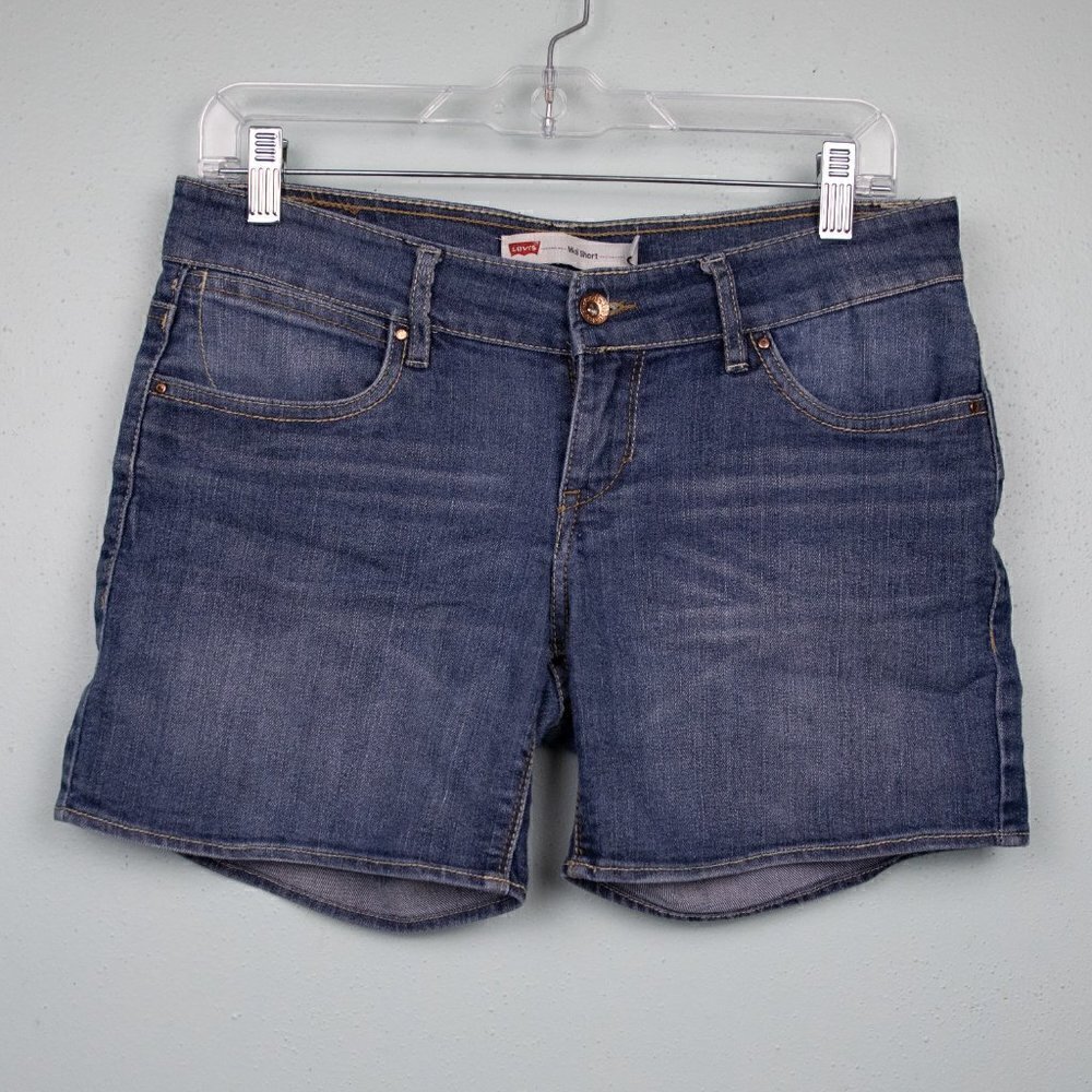 Levi's midi jean shorts-7